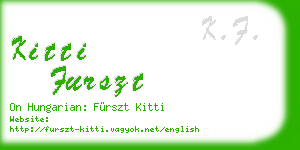kitti furszt business card