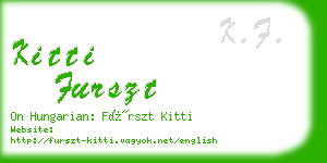 kitti furszt business card